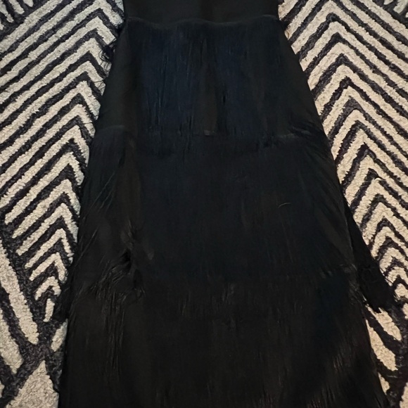 Fashion Nova Chic Black Fringe Backless Dress - Picture 7 of 8